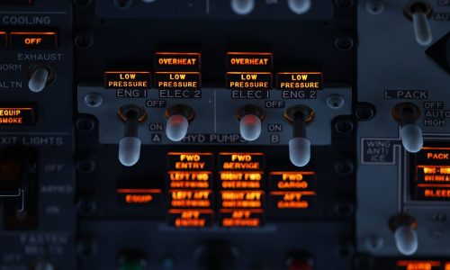 a close up of a control panel in a plane