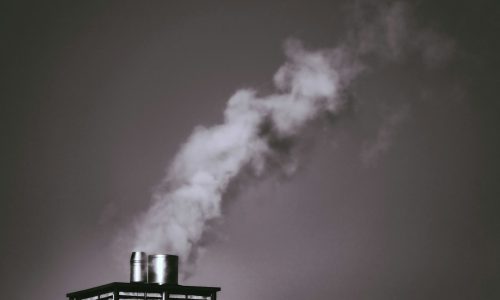 white smoke coming out from a black metal gate